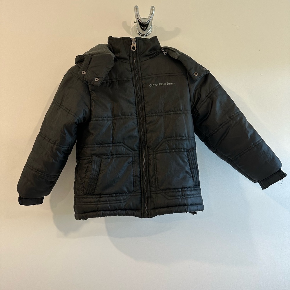 Calvin Klein Jeans Charcoal Kids Puffer Jacket